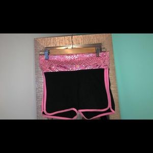 XS VS Pink Yoga shorts